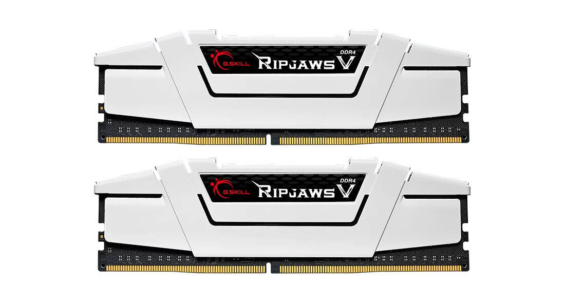 G.Skill RIPJAWSV DDR4 2X16GB 3600MHZ CL18 XMP2 WHITE F4-3600C18D-32GVW (F4-3600C18D-32GVW) thumbnail