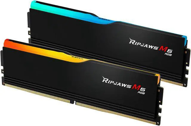 G.Skill RAM Ripjaws M5 RGB Intel 32GB (2x 16GB) Kit DDR5 5600 MHz UDIMM schwarz (F5-5600J3036D16GX2-RM5RK) thumbnail