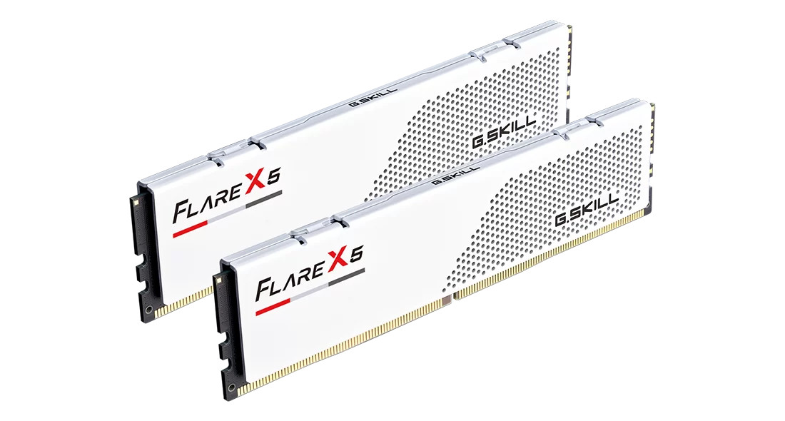 G.Skill DDR5 64GB PC 6000 CL28 G.Skill (2x32GB) 64-GX2-FX5W FLARE A (F5-6000J2836G32GX2-FX5W) thumbnail