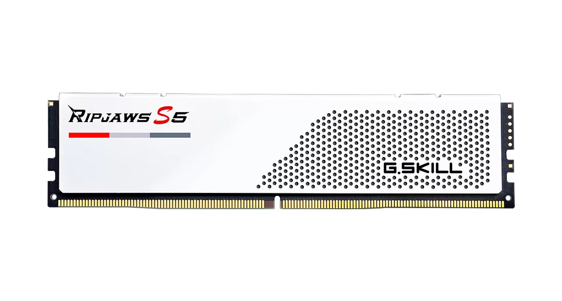 G.Skill RAM Ripjaws S5 Intel 32GB (2x 16GB) Kit DDR5 6000 MHz UDIMM weiß (F5-6000J3644F16GX2-RS5W) thumbnail