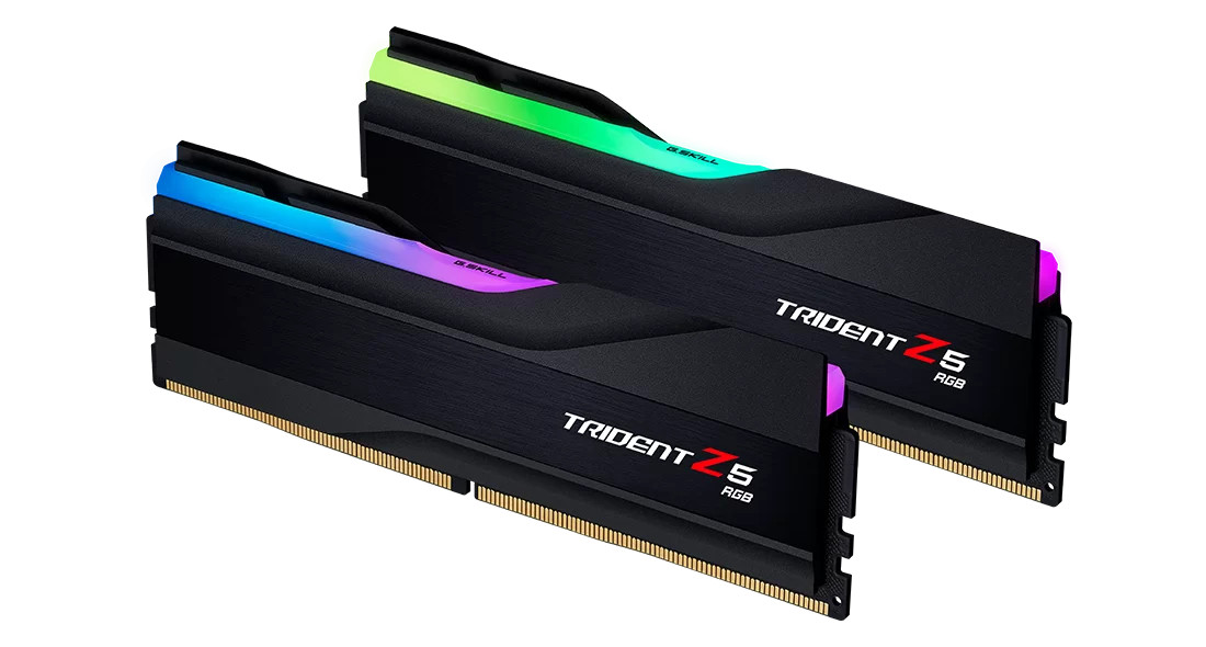 G.Skill Trident Z5 RGB Intel 64GB (2x 32GB) Kit DDR5 6400 MHz schwarz (F5-6400J3239G32GX2-TZ5RK) thumbnail