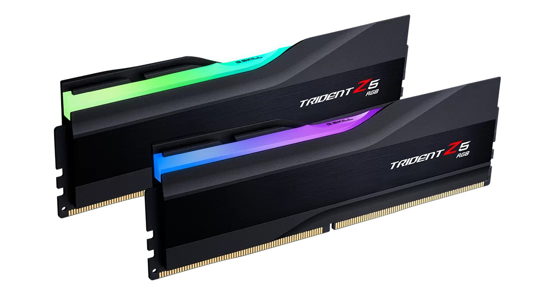 G.Skill Trident Z5 RGB Intel 48GB (2x 24GB) Kit DDR5 6800 MHz schwarz (F5-6800J3446F24GX2-TZ5RK) thumbnail