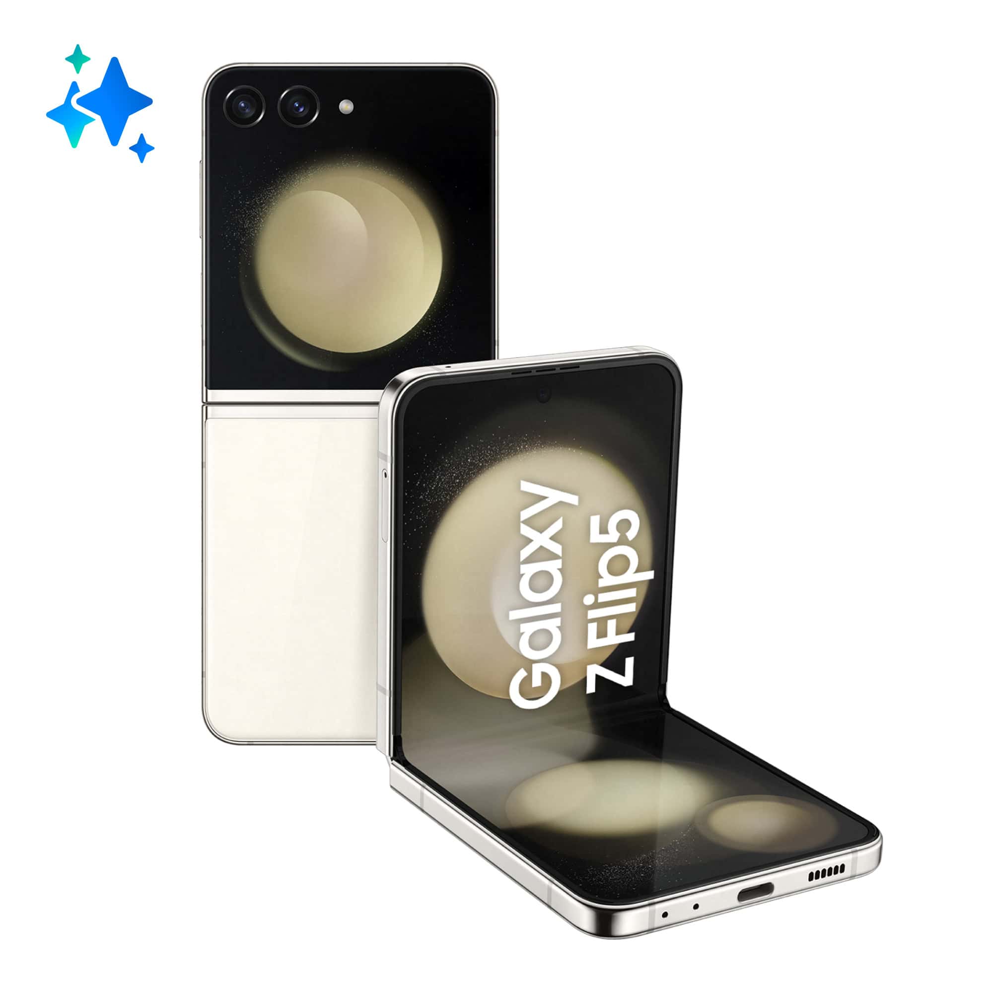 Samsung Galaxy Z Flip5 SM-F731B 17 cm (6.7") Dual SIM Android 13 5G USB Type-C 8 GB 256 GB 3700 mAh Crème (SM-F731BZEGEUE) thumbnail