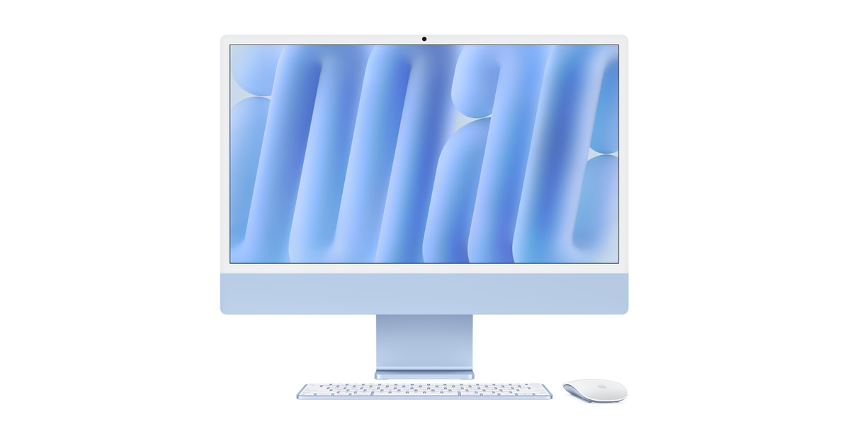 APPLE IMac Z1EQ 59.62cm 23.5inch Standard Glass M4 10C CPU10C GPU16C N.E. 16GB 512GB SSDGBit Blue (Z1EQ-MWV33D/A-07FEXR) thumbnail