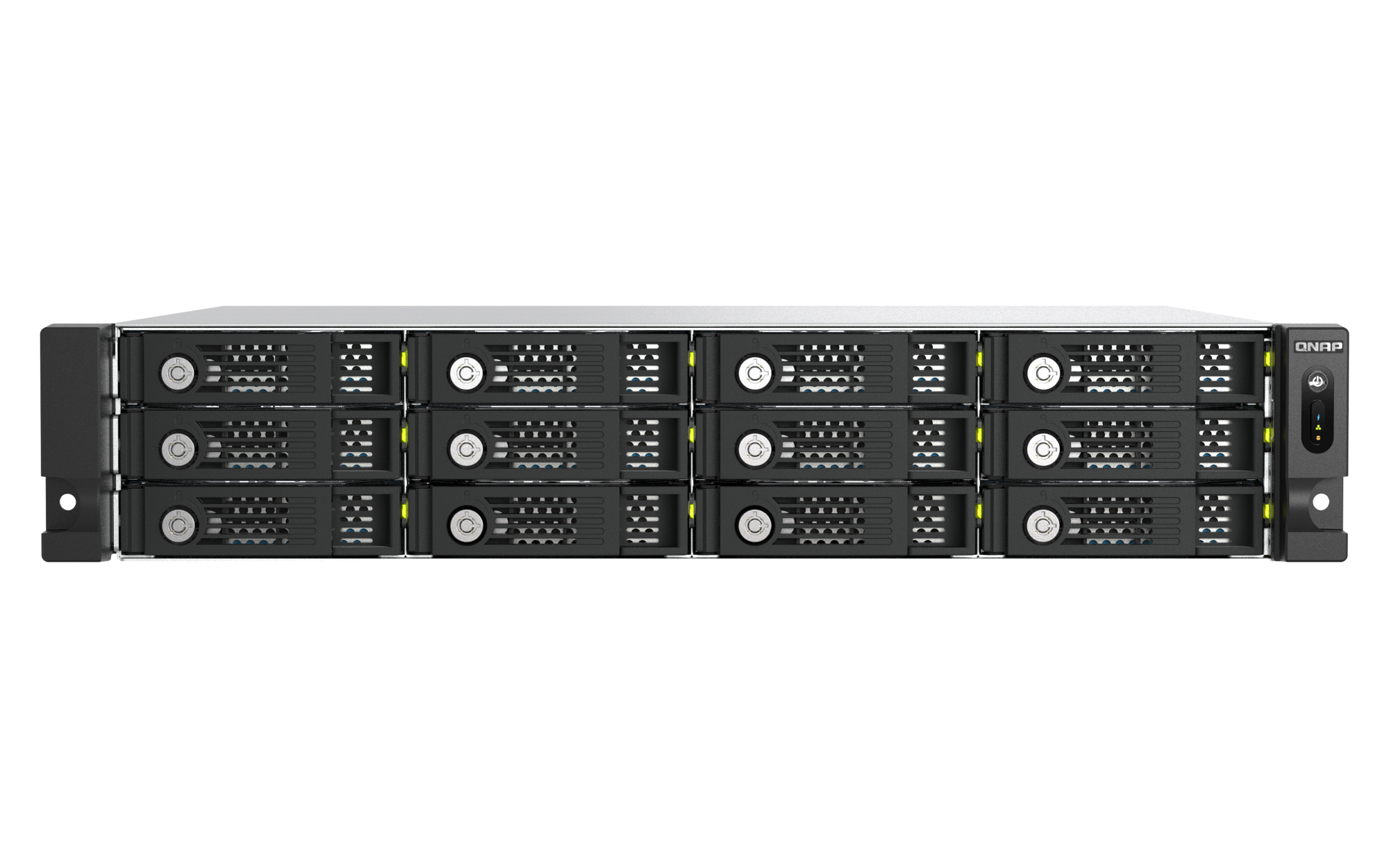 QNAP TL-R1210TC4-RP disk array 0 TB Rack (2U) Zwart (TL-R1210TC4-RP) thumbnail