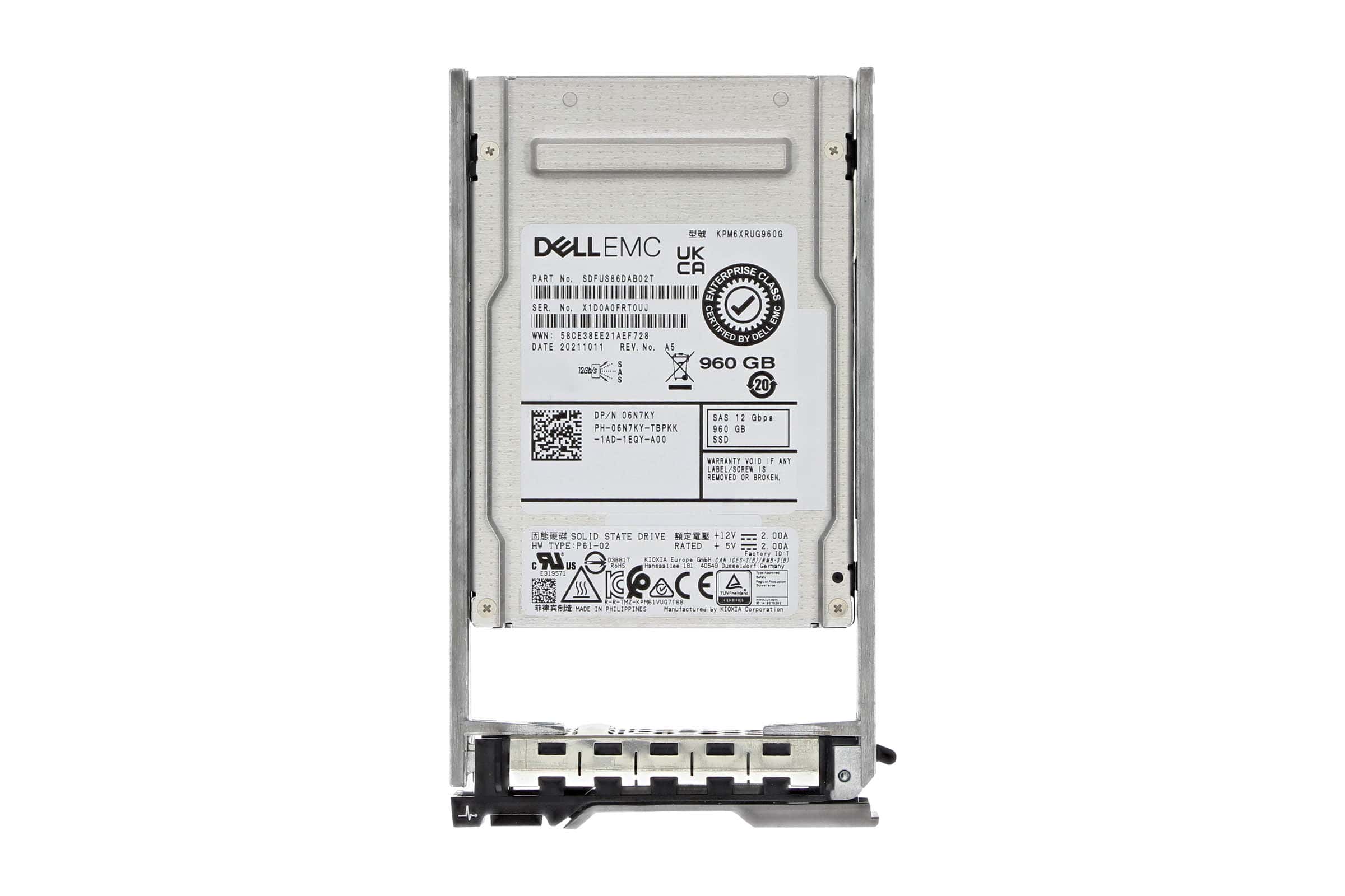 Dell 960GB SSD SFF SAS 12G RI (DDH0J-RFB) thumbnail