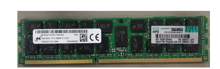 HP Dimm 8Gb Pc3 12800R 1Gx4 Ipl (RP001231016) thumbnail
