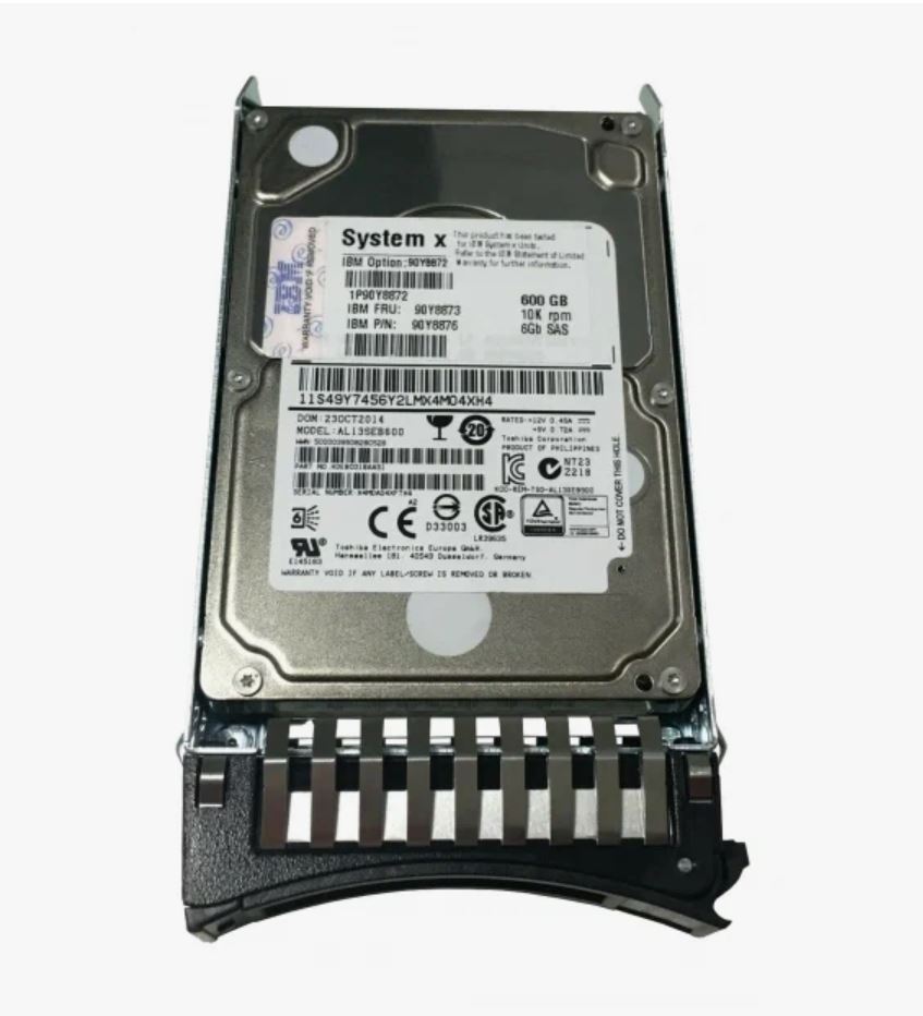 Lenovo IBM Lenovo Gen2 - Festplatte - 600 GB - Hot-Swap - 2.5 (6.4 cm) - SAS 6Gb/s - 10000 U/min - für BladeCenter HS23, System  (90Y8874) thumbnail