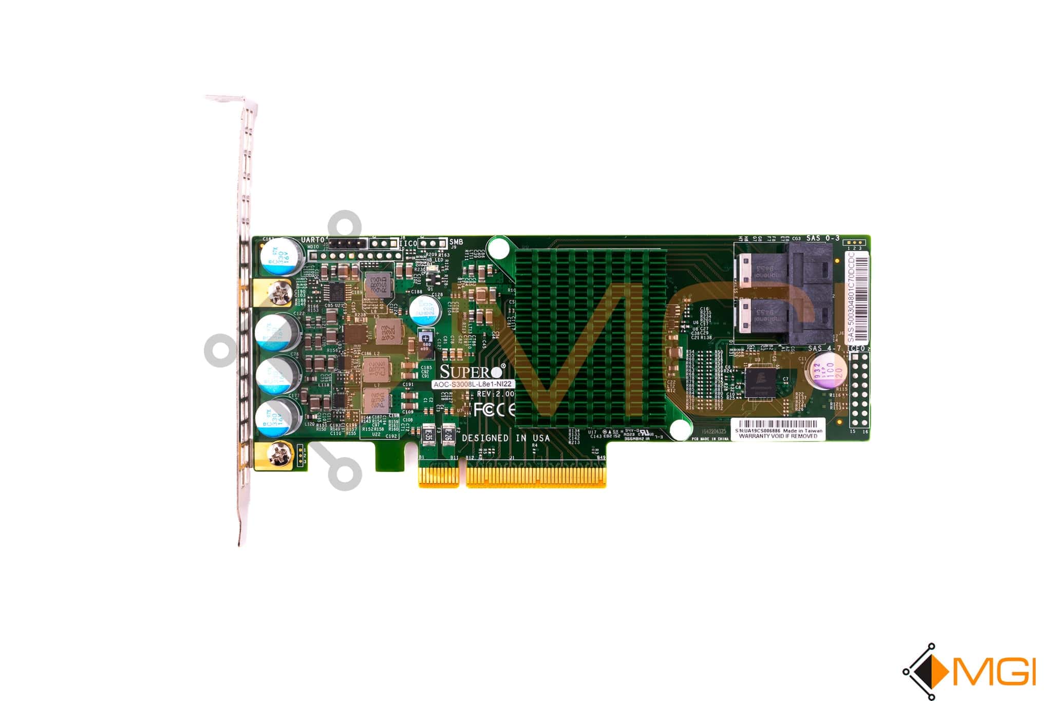 Super Micro DNP-S SUPERMICRO AOC-S3008L-L8E1-NI22 8 PORT 12GB/S SAS PCIE HBA (AOC-S3008L-L8E1-NI22-HP) thumbnail