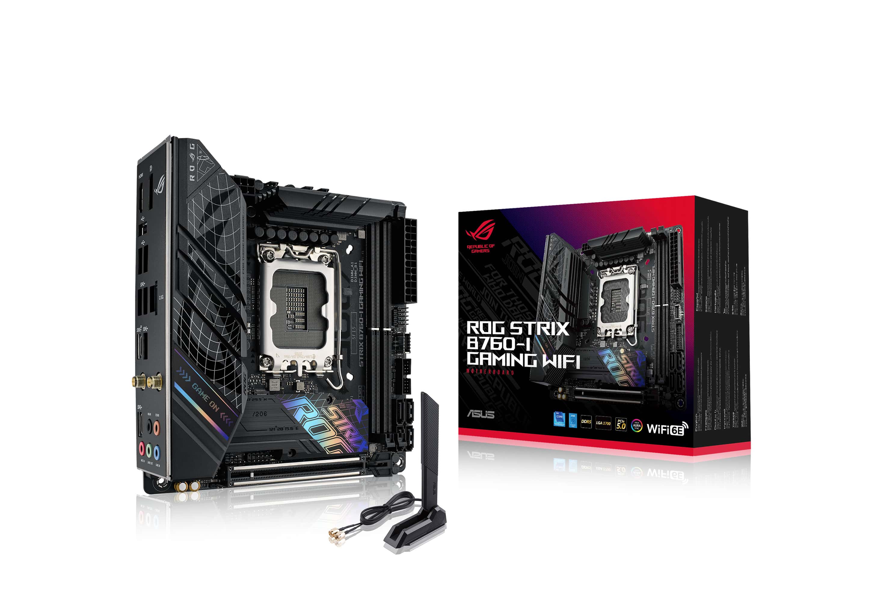 ASUS ROG STRIX B760-I GAMING WIFI Intel B760 LGA 1700 mini ITX (ROG STRIX B760-I GAMING WIFI) thumbnail