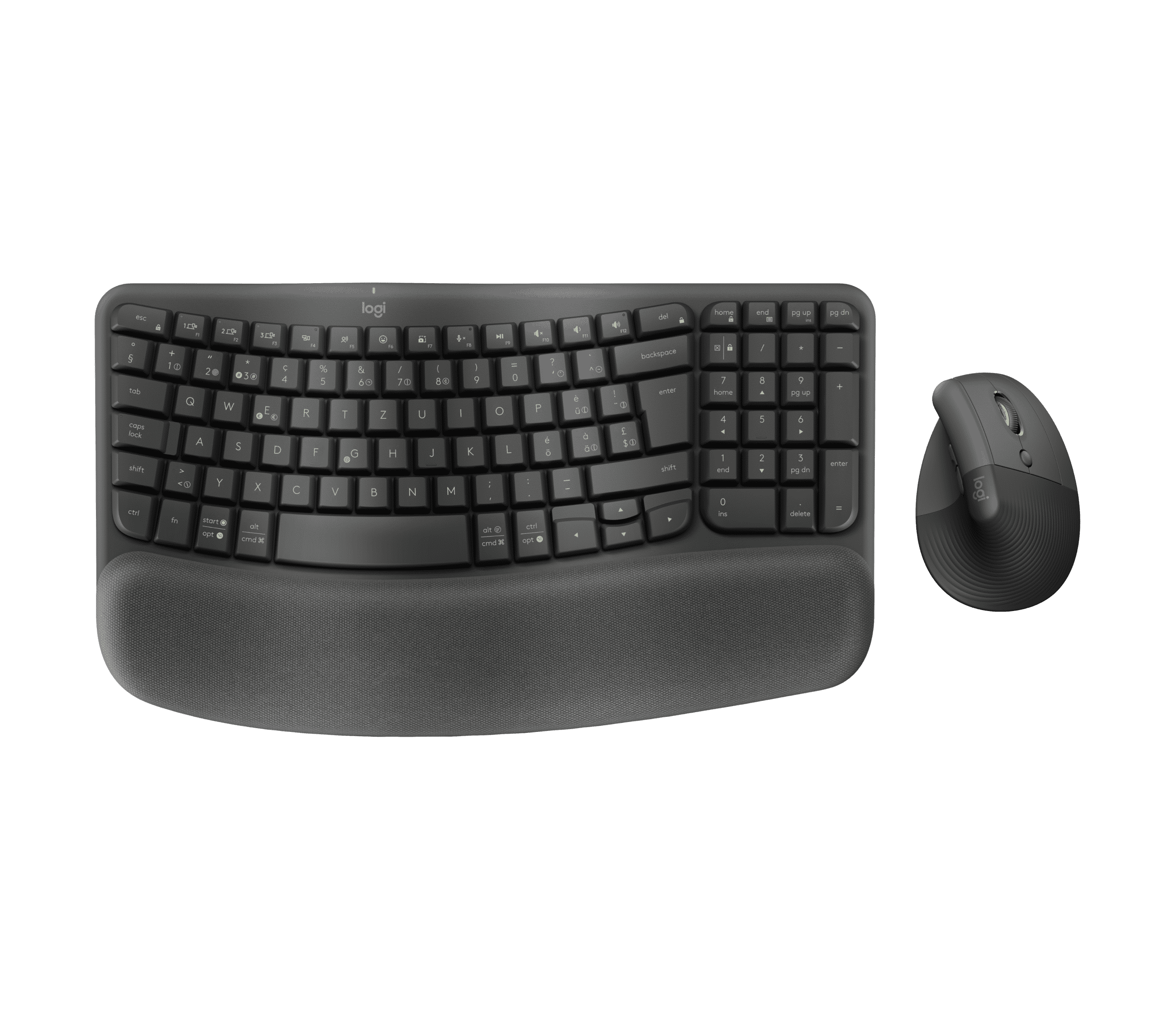 Logitech Wave Keys Draadloos Toetsenbord Graphite (CH) (920-012289) thumbnail