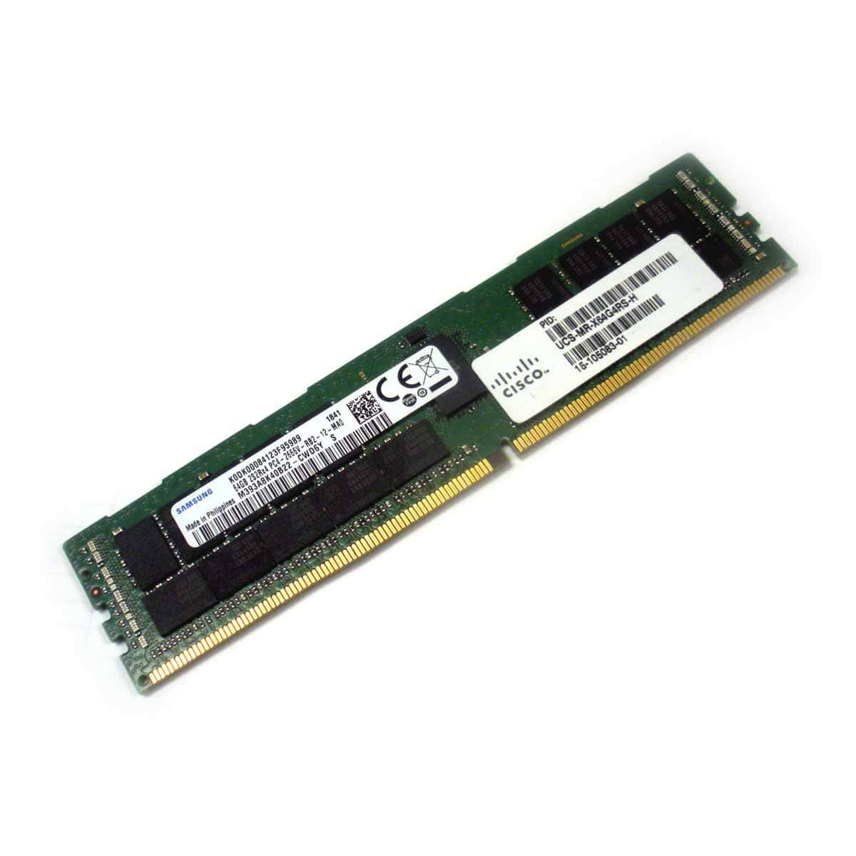 CISCO 64GB (1*64GB) 2S2RX4 PC4-21300V-R DDR4-2666MHZ ECC RDIMM (UCS-MR-X64G4RS-H) thumbnail