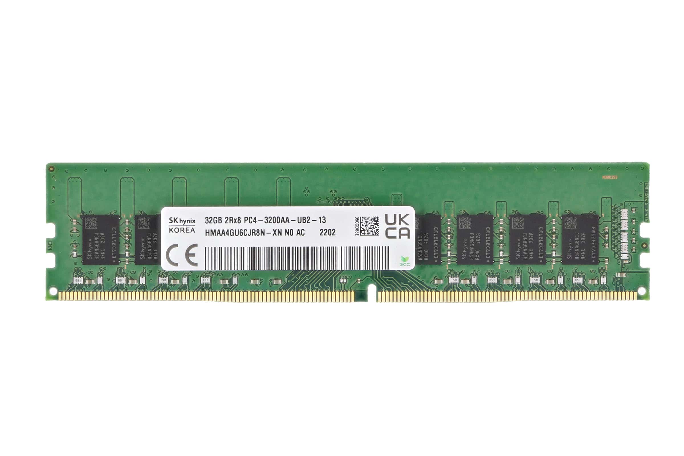 HYNIX 32GB (1*32GB) 2RX8 PC4-25600AA-U DDR4-3200MHZ UDIMM (HMAA4GU6CJR8N-XN) thumbnail
