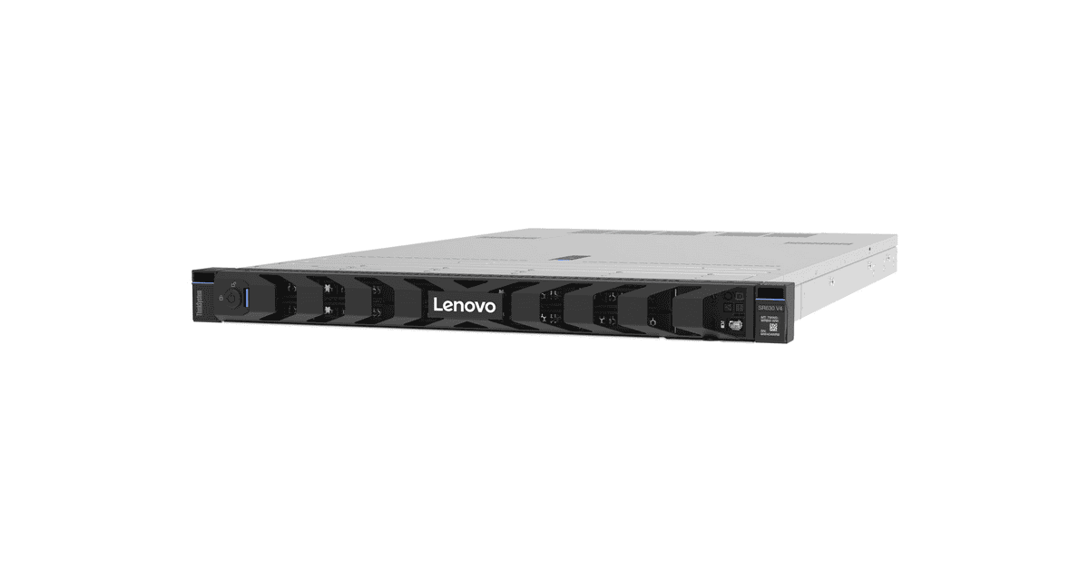 Lenovo ThinkSystem SR630 V4 - Server - Rack-Montage - 1U - zweiweg - 1 x Xeon 6515P - RAM 32 GB - SATA/SAS (7DG9A02QEA) thumbnail