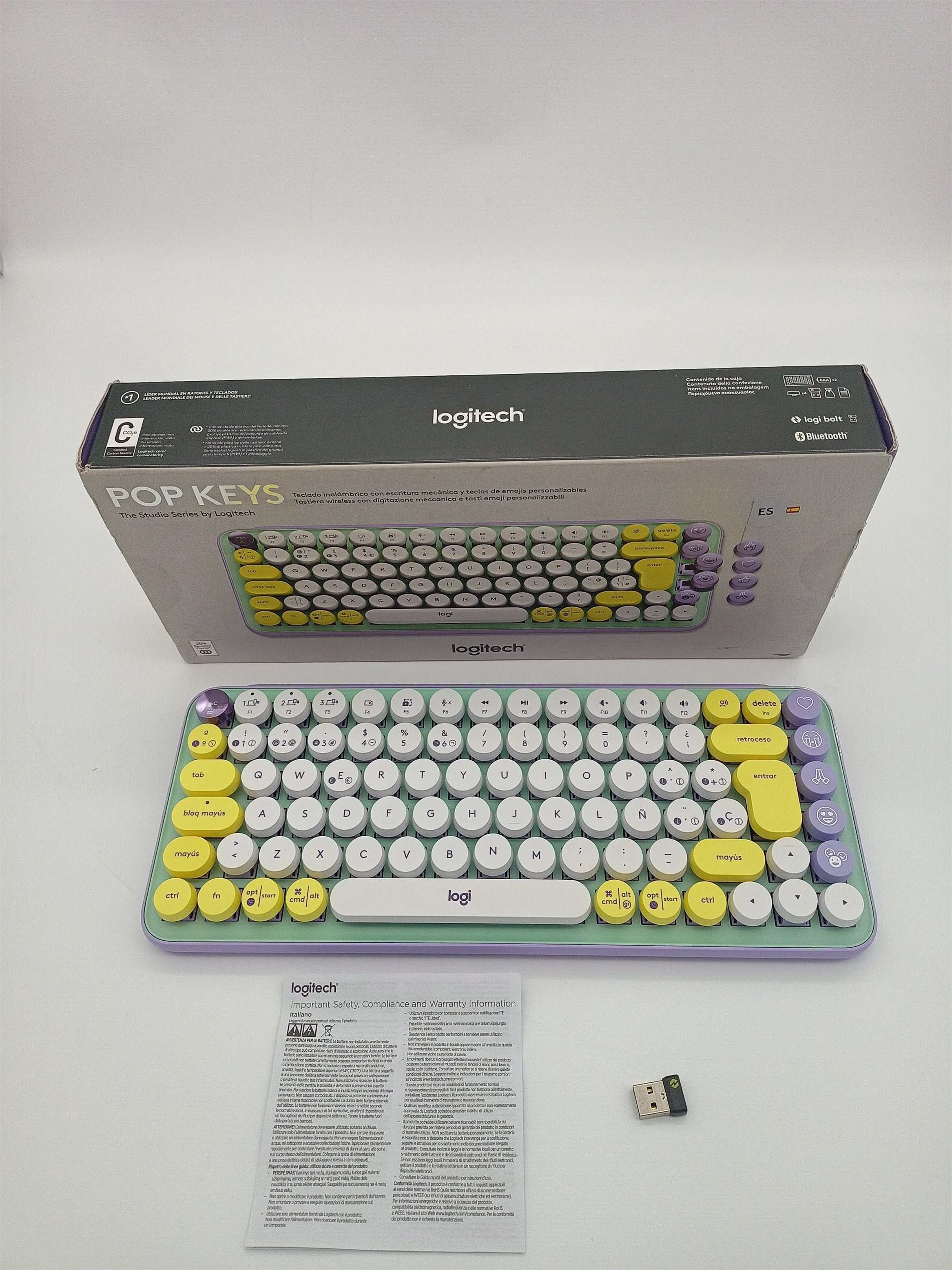 Logitech POP Keys Draadloos Mechanisch Toetsenbord met Emoji - Spaans (920-010729) thumbnail