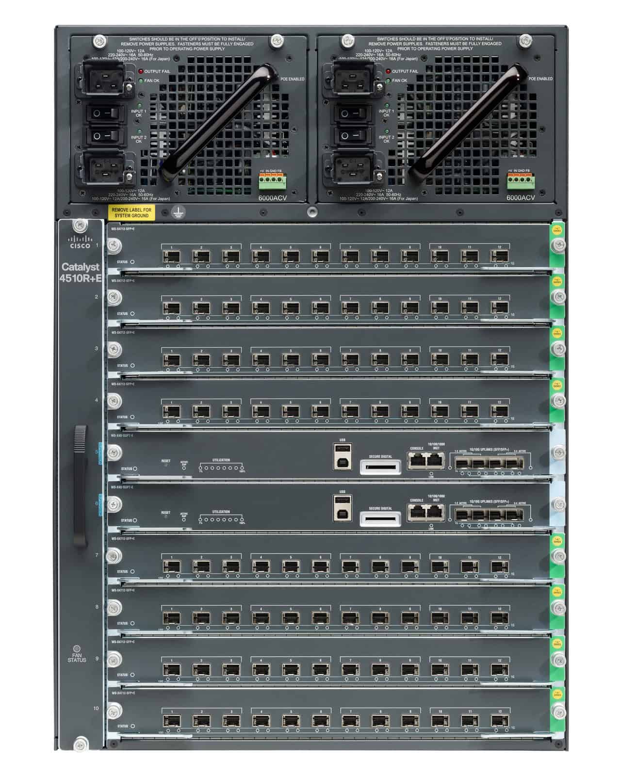 Cisco Catalyst 4510R+E Switch Chassis 10-Slot (WS-C4510R+E-RF) thumbnail