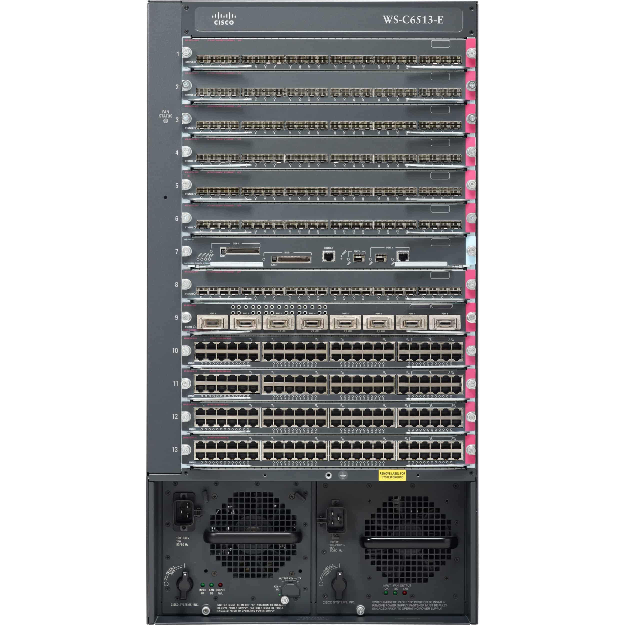 Cisco Catalyst 6513-E Chassis 13-slot 19RU (WS-C6513-E-RF) thumbnail