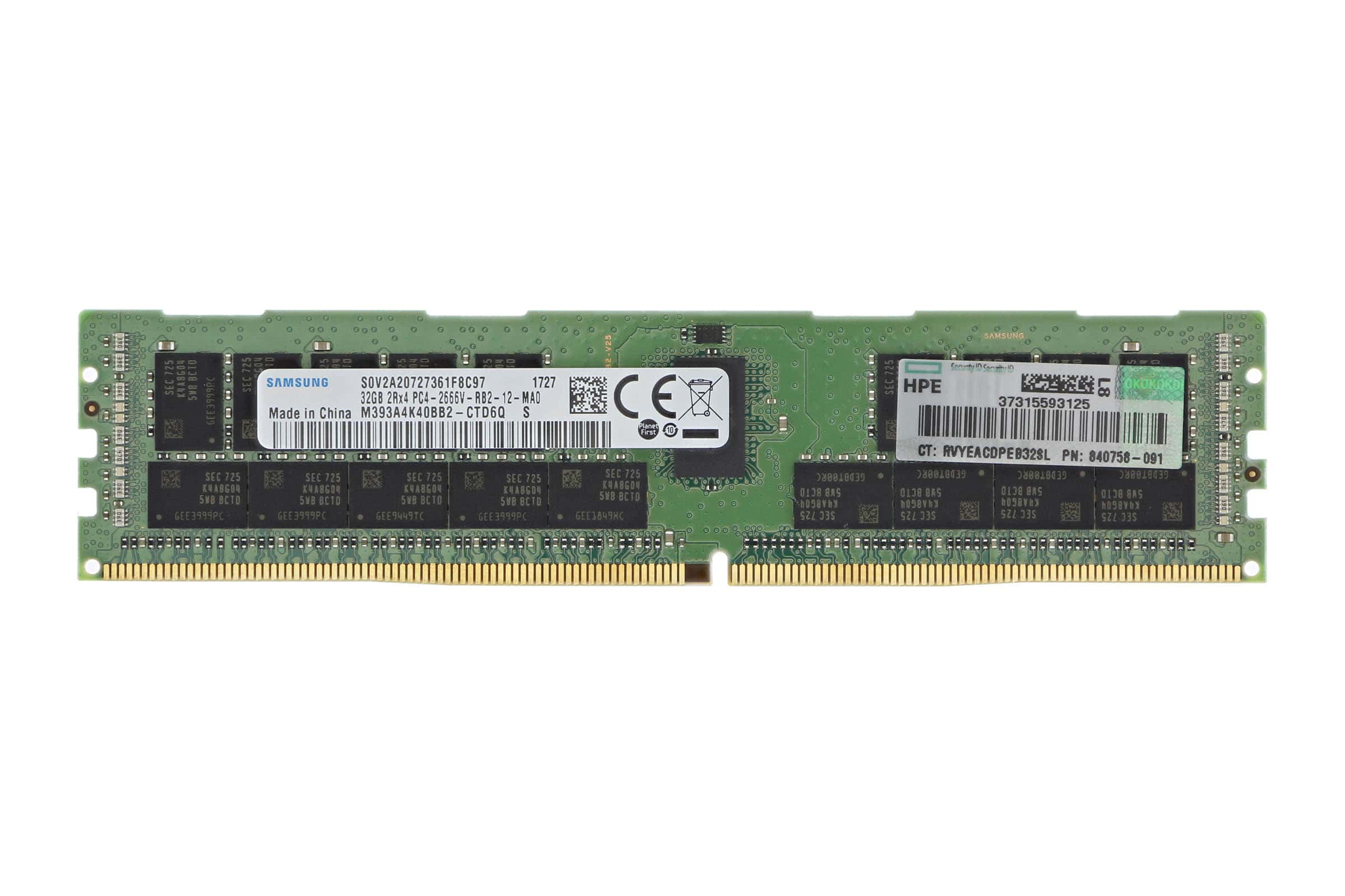 HPE Memory 32GB DDR4 PC4-2666V-R SD-Ram (840758-091N) (840758-091N) thumbnail
