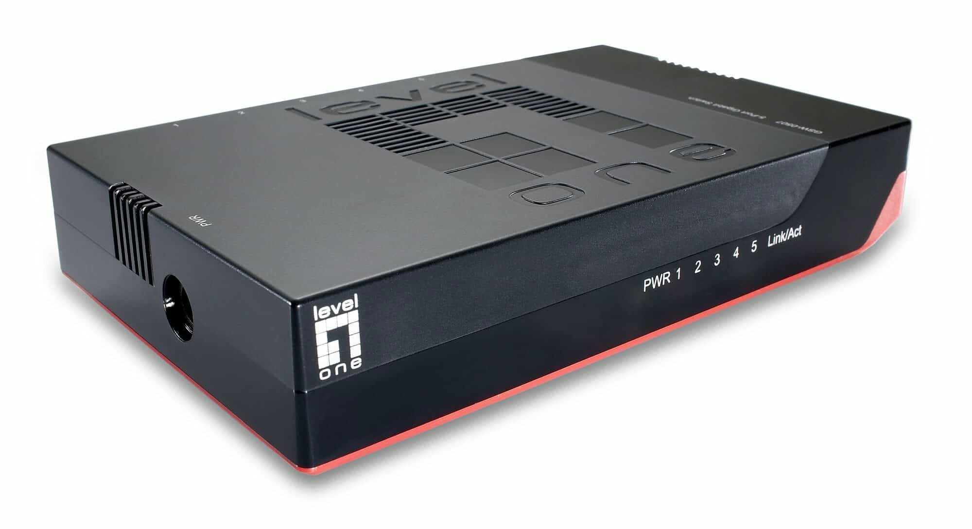 LevelOne GSW-0507 netwerk-switch Unmanaged Gigabit Ethernet (10/100/1000) Zwart, Rood (0530147) thumbnail