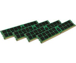 Kingston Technology ValueRAM 64GB DDR4 (Kit of 4) geheugenmodule 4 x 16 GB 288-pin DIMM ECC (KVR21R15D4K4/64) thumbnail