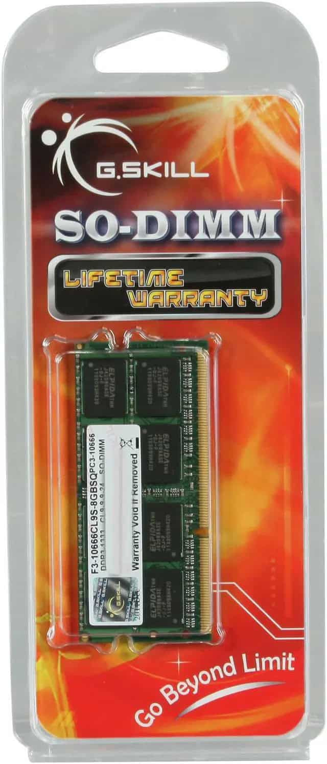 G.Skill SQ Series - 8GB - DDR3 - 1333M (F3-10666CL9S-8GBSQ) thumbnail