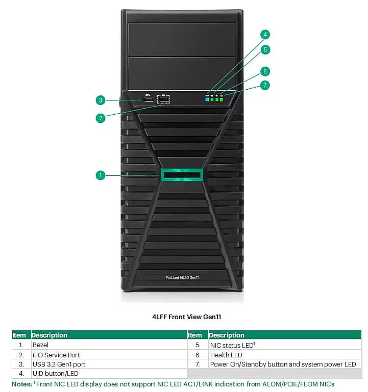 HPE ProLiant ML30 Gen11 E-2434 3.4GHz 4-core 1P 16GB-U 8SFF-HP 800W PS Server (P65397-421) thumbnail