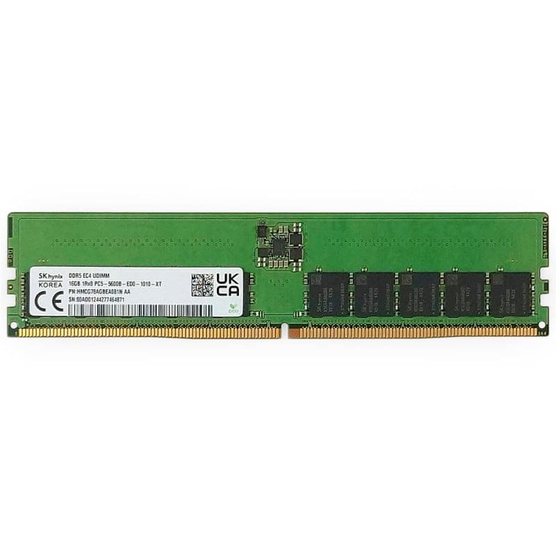 HYNIX 16GB (1*16GB) 1RX8 PC5-44800B-U DDR5-5600MHZ ECC UDIMM (HMCG78AGBEA081N) thumbnail