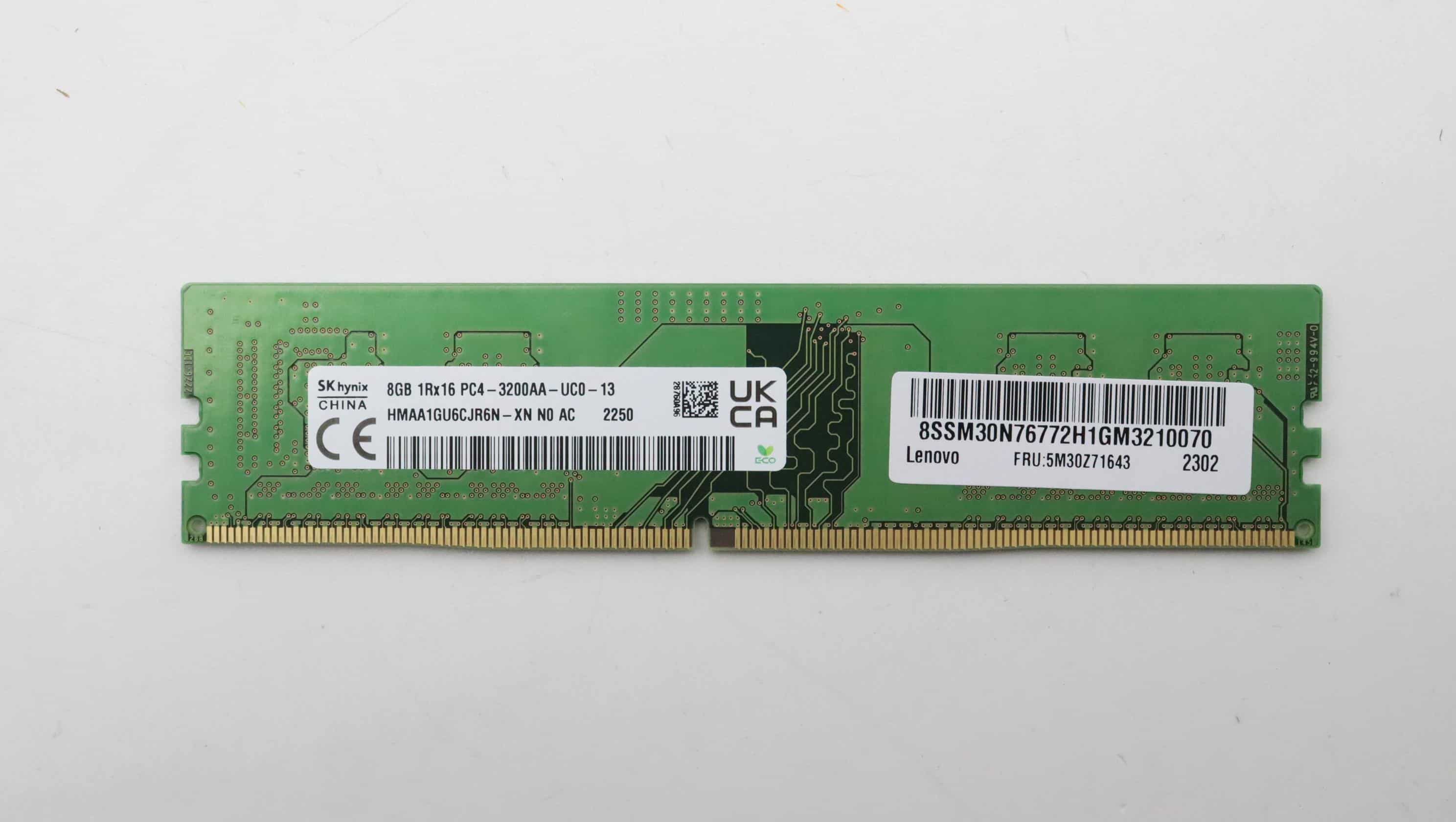 Lenovo MEMORY UDIMM,8GB, DDR4, 3200 (5M30Z71643) (5M30Z71643) thumbnail