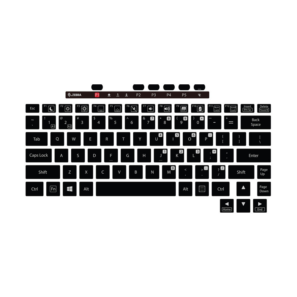 Zebra ET8X 2-in-1 Attachable Rugged Keyboard - Spanisches Layout, Hintergrundbeleuchtet, Schwarz, passend für: ET8X (KYB-ET8X-2I (KYB-ET8X-2IN1-ES1-01) thumbnail