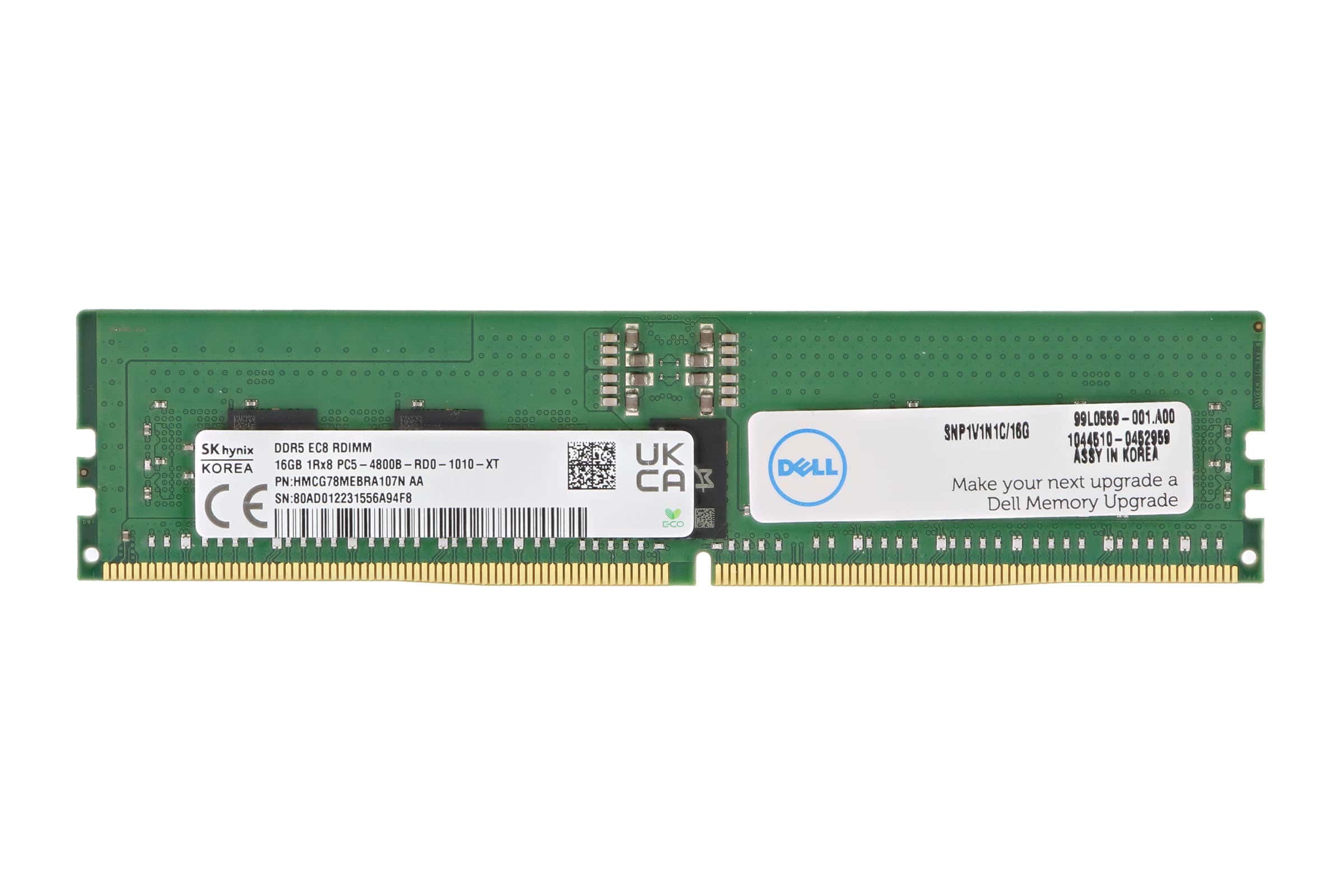 Dell 16GB DDR5 Registered DIMM, (1V1N1) thumbnail