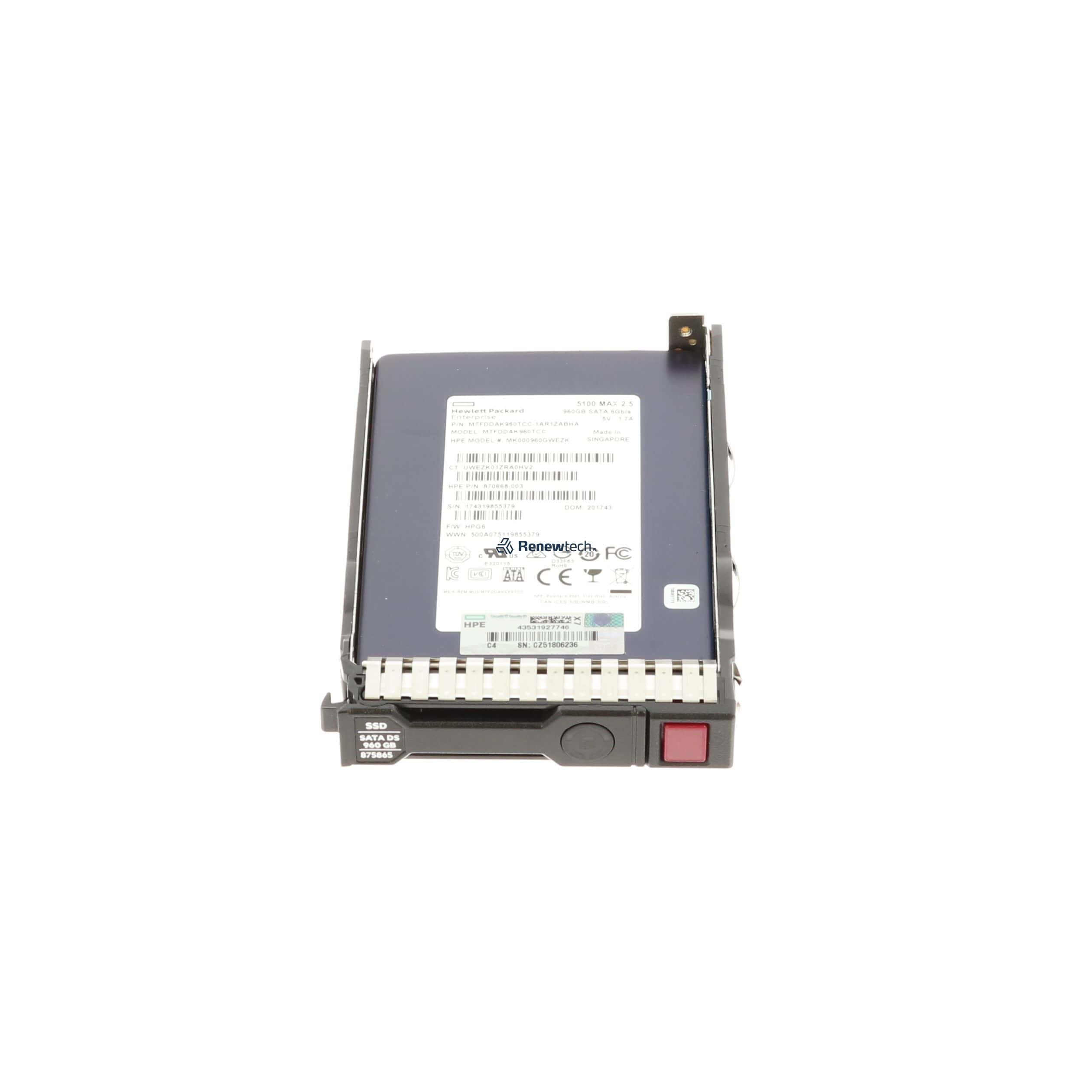 HP SSD 480GB LFF SATA MU DS SCC (875864-001-RFB) thumbnail
