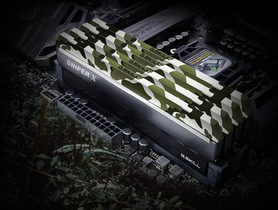 G.Skill RAM SNIPER X Series - 32 GB (2 x 16 GB Kit) - DDR4 3600 DIMM CL19 (F4-3600C19D-32GSXWB) thumbnail