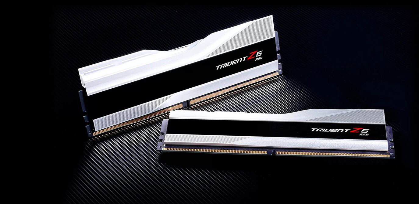 G.Skill RAM Trident Z5 RGB - 32 GB (2 x 16 GB Kit) - DDR5 5600 UDIMM CL40 (F5-5600U4040C16GX2-TZ5RS) thumbnail