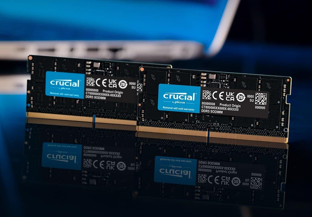 Micron Crucial RAM - 32 GB - DDR5 4800 SO-DIMM CL40 (CT32G48C40S5T) thumbnail