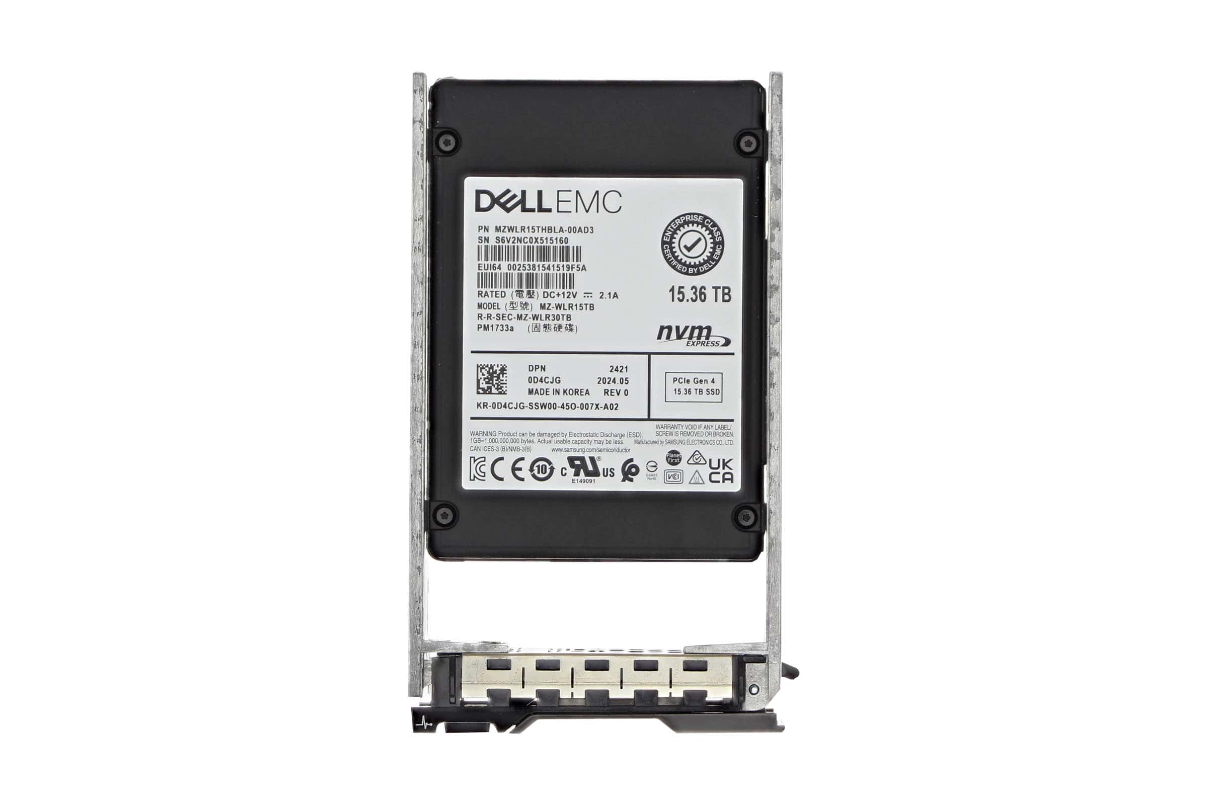 Dell 15.36TB SSD 2.5 NVMe PCI-e (D4CJG-RFB) thumbnail