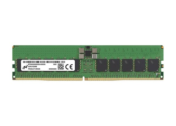 Micron DDR5 RDIMM 32GB 2Rx8 6400 CL52 (Y62E-16Gb) Single Pack (MTC20F2085S1RC64BH1R) (MTC20F2085S1RC64BH1R) thumbnail