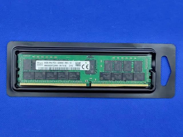 HYNIX 64GB (1*64GB) 2RX4 PC4-25600AA-R DDR4-3200MHZ RDIMM (HMAA8GR7CJR4N-XN) thumbnail