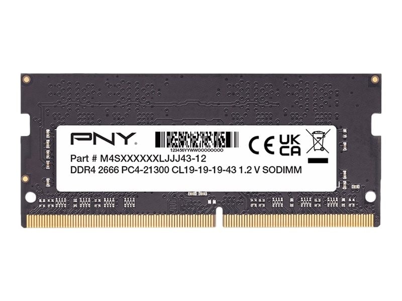 PNY 16GB PNY Performance SODIMM 2666Mhz (black) (MN16GSD42666-SB) thumbnail