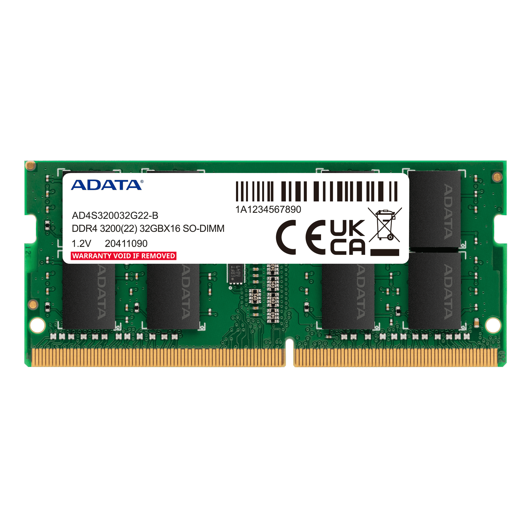 ADATA 16GB DDR4 PC4-25600 3200MHz SO-DIMM 260-pin (AO1P32MCST2BW4S-R4) thumbnail