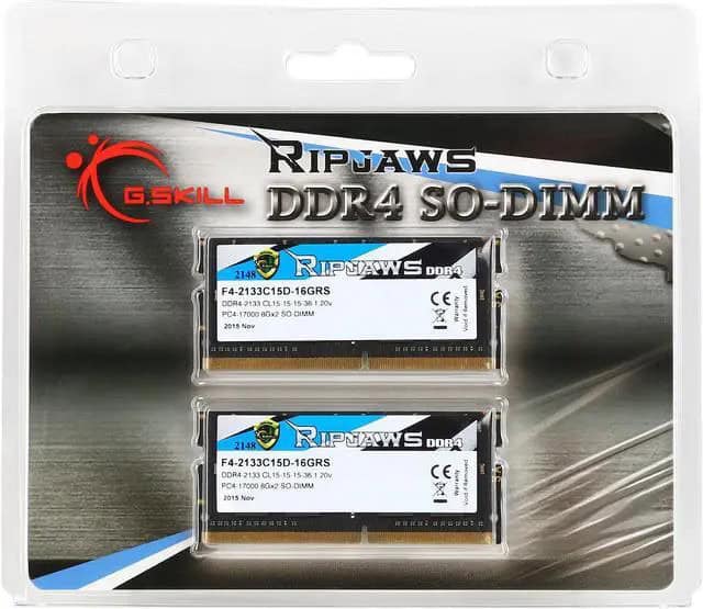 G.Skill Ripjaws 16GB (2x 8GB) Kit DDR4 2133 MHz (F4-2133C15D-16GRS) thumbnail