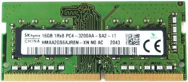 Hynix 16GB DDR4 PC4-25600 3200MHz SO-DIMM 260-pin 1Rx8 (HMAA2GS6AJR8N-R4) thumbnail