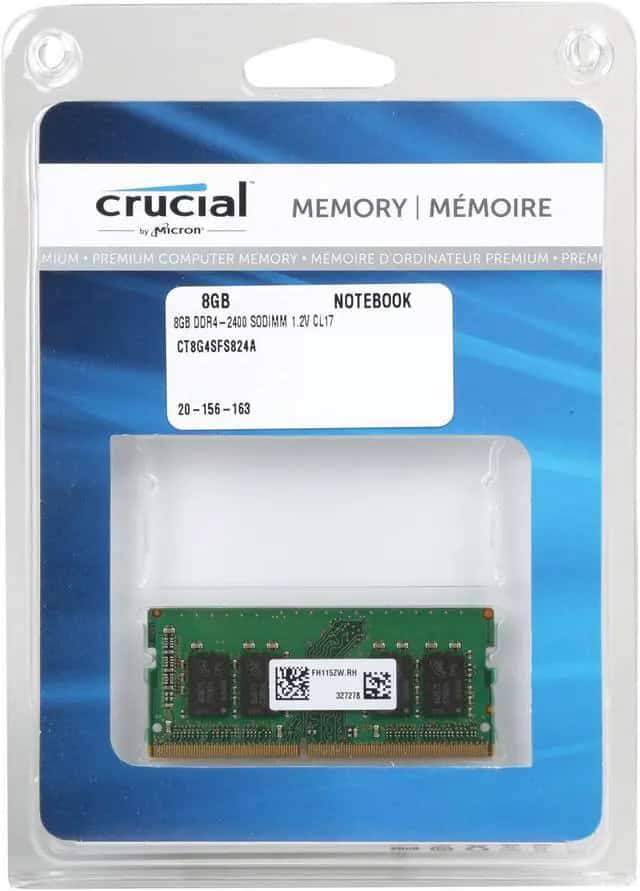 Micron Crucial RAM 8GB (1x8GB) DDR4 2400MHz SODIMM grün (CT8G4SFS824A) thumbnail