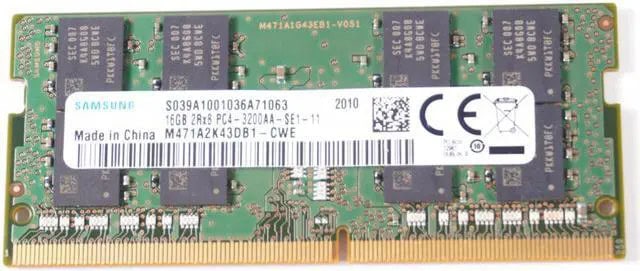Samsung 16GB DDR4 PC4-25600 3200MHz SO-DIMM 260-pin (M471A2K43DB1-CWE-R4) thumbnail