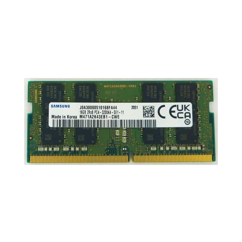 Samsung 32GB DDR4 PC4-25600 3200MHz SO-DIMM 260-pin 2Rx8 (M471A4G43AB1-CWE-R4) thumbnail