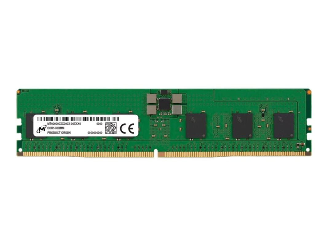 Micron RDIMM DDR5 16GB 1Rx8 6400MHz PC5-51200 ECC REGISTERED | MTC10F1084S1RC64BR (MTC10F1084S1RC64BR) thumbnail