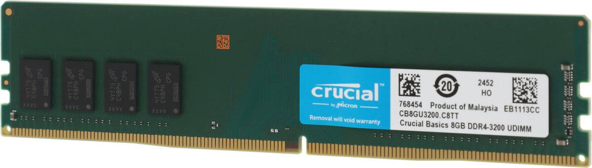 Micron RAM Crucial Basics D4 3200  8GB (CB8GU3200E) thumbnail