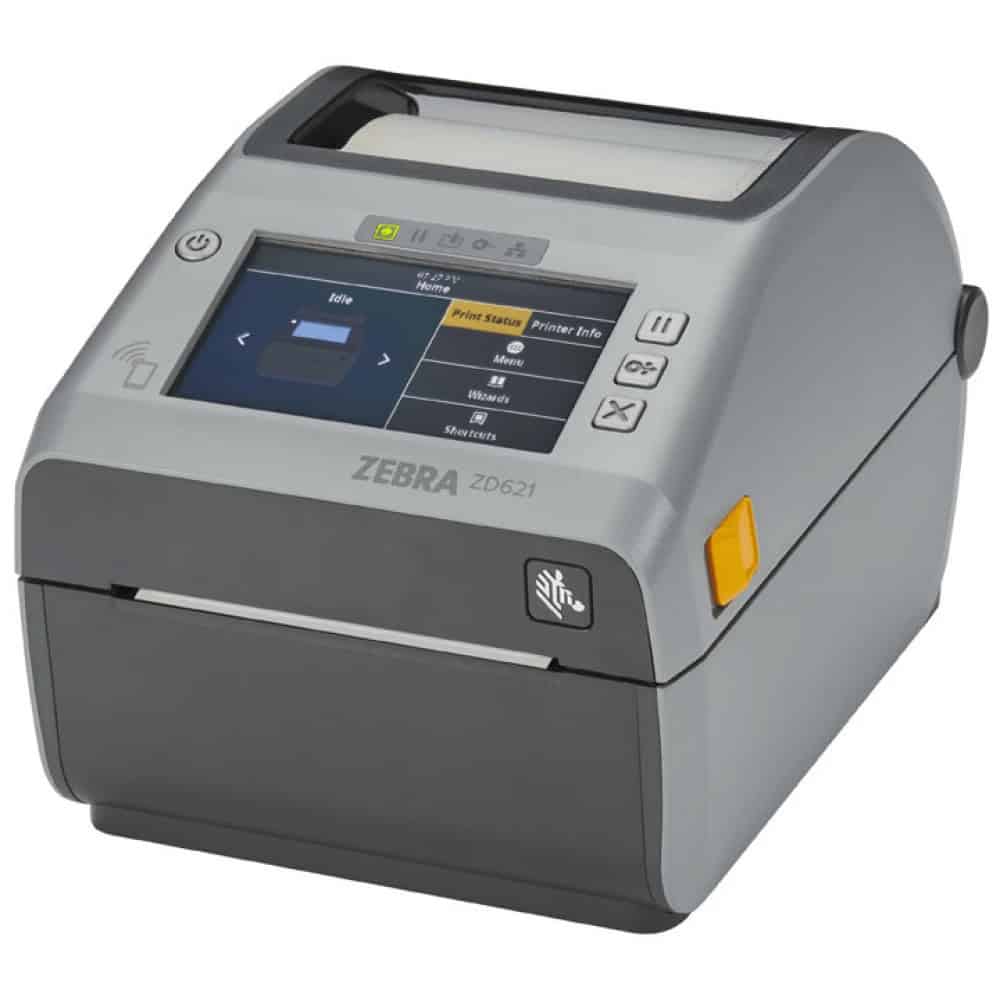 Zebra ZD621R, 12 dots/mm (300 dpi), disp. (kleur), RTC, RFID, USB, USB Host, RS232, BT, Ethernet, WLAN, grijs (ZD6A143-30ELR2EZ) thumbnail