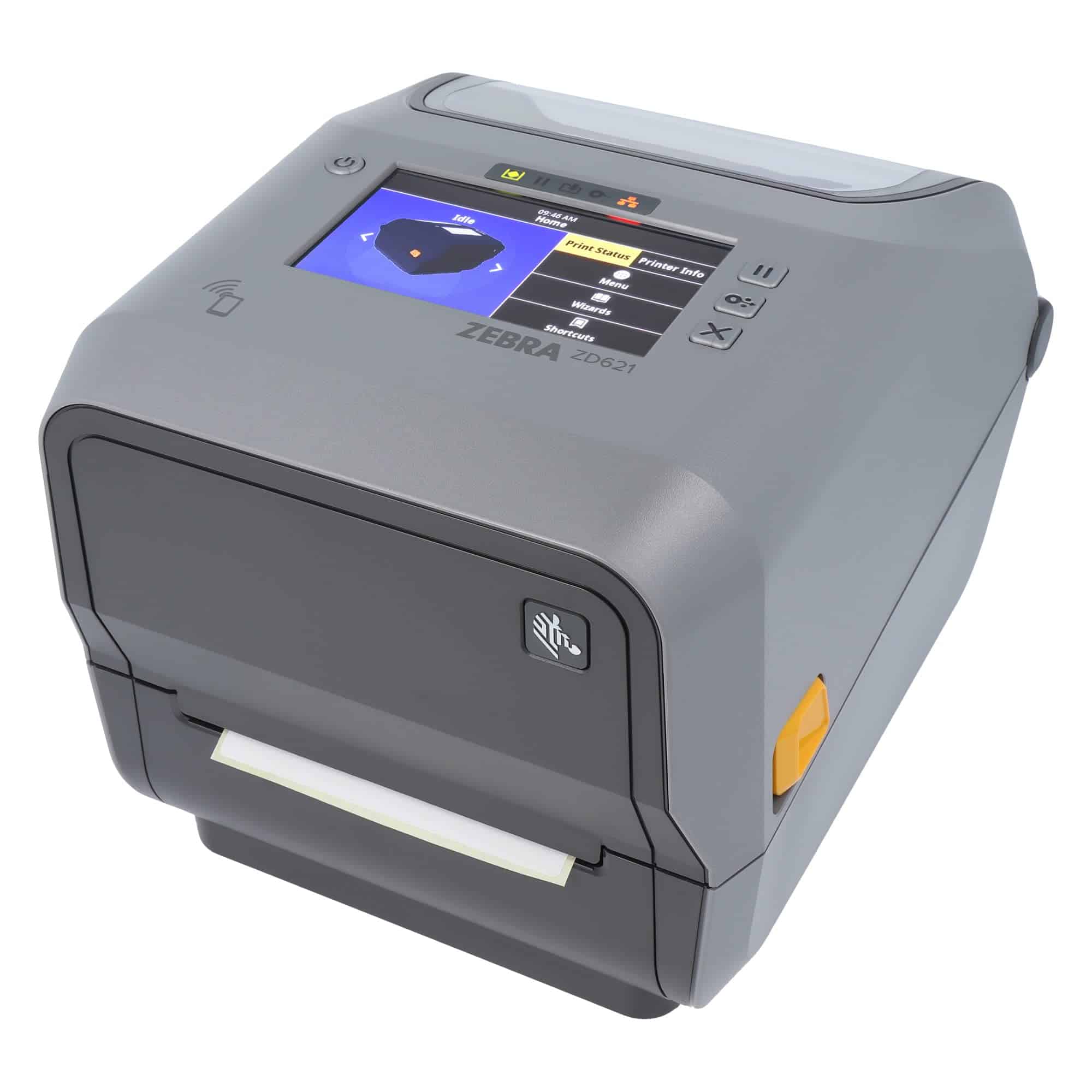 Zebra ZD621t, 12 dots/mm (300 dpi), peeler, disp. (kleur), RTC, USB, USB Host, RS232, BT (BLE), Ethernet, grijs (ZD6A143-31EF00EZ) thumbnail