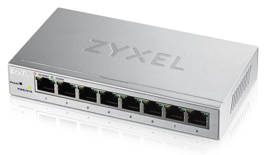 Zyxel GS1200-8 Managed Gigabit Ethernet (10/100/1000) Zilver (GS1200-8-EU0101F) thumbnail