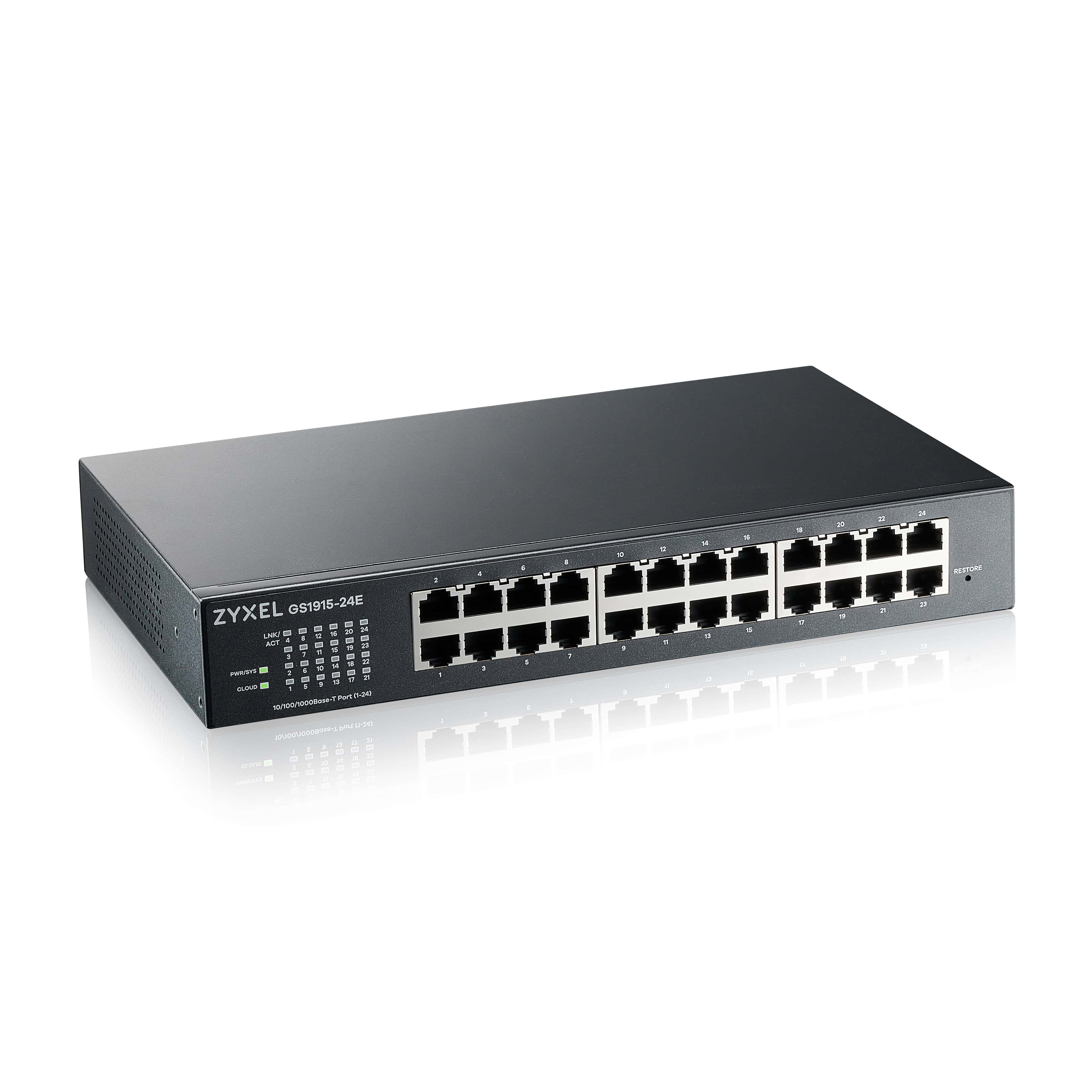 Zyxel GS1915-24E Managed L2 Gigabit Ethernet (10/100/1000) 1U Zwart (GS1915-24E-EU0101F) thumbnail